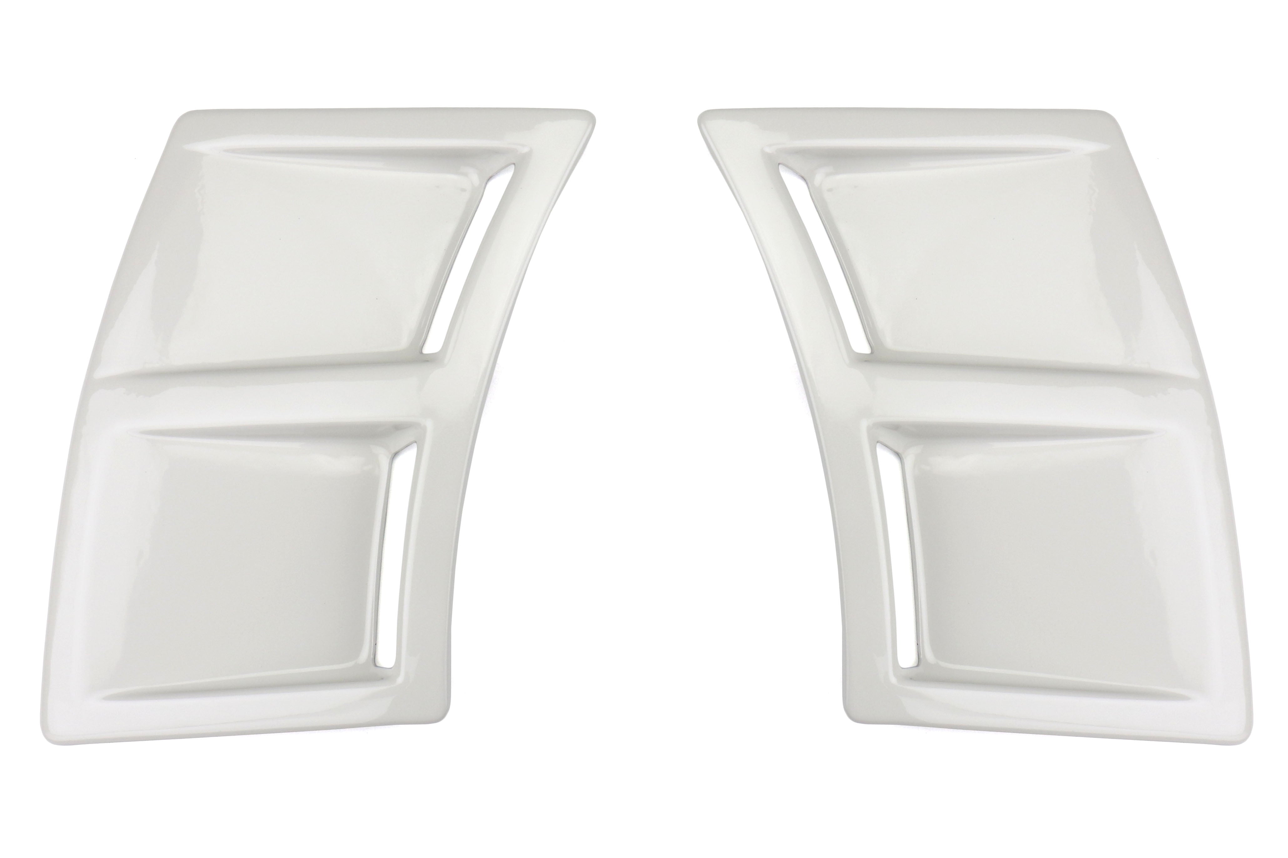 OLM S207 Style Paint Matched Rear Bumper Vent Inserts - Crystal White Pearl / Halo (K1X) - 2015-2021 Subaru WRX / STI